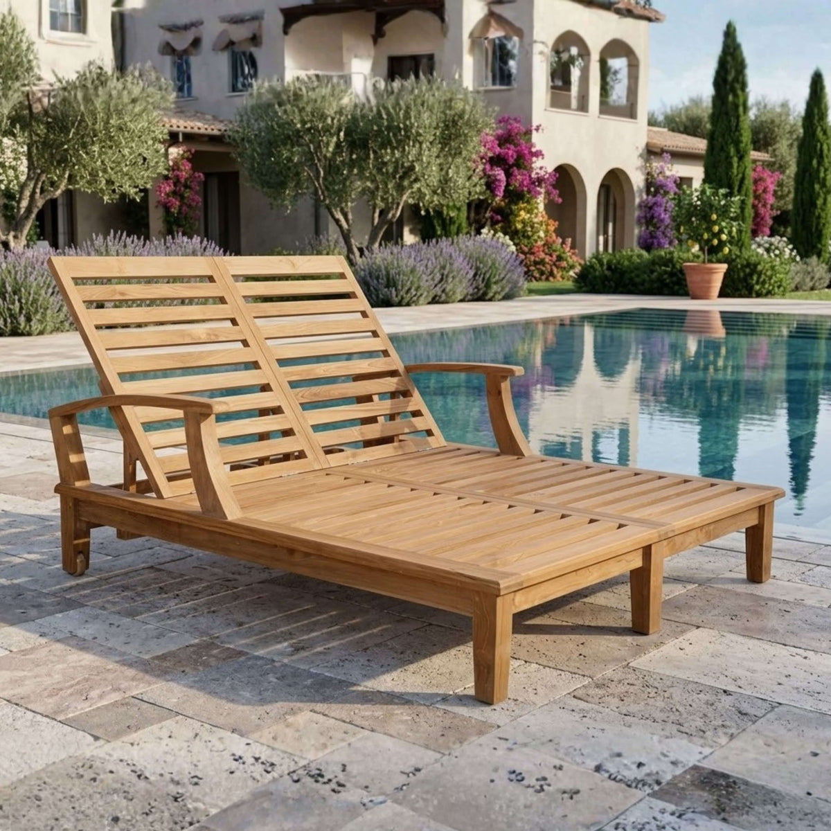 Anderson Teak Brianna Double Sun Lounger with Arm