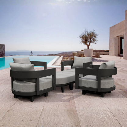 Anderson Teak Coronado 6-Piece Aluminum Deep Seating Set