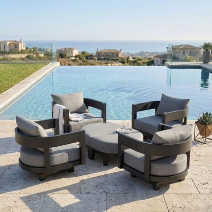 Anderson Teak Coronado 6-Piece Aluminum Deep Seating Set