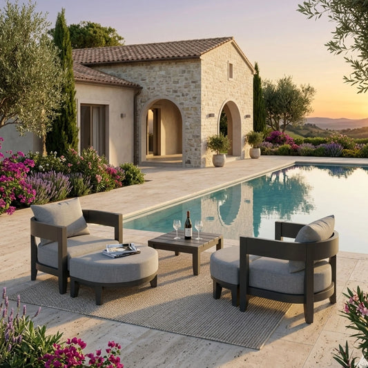 Anderson Teak Coronado 5-Piece Aluminum Deep Seating Set
