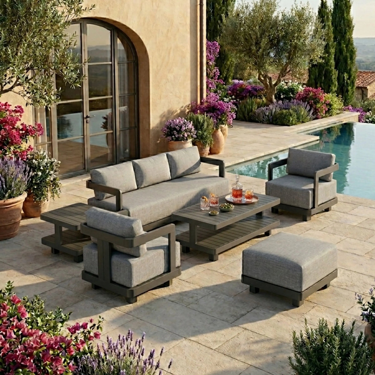 Anderson Teak Granada 6-Piece Aluminum Deep Seating
