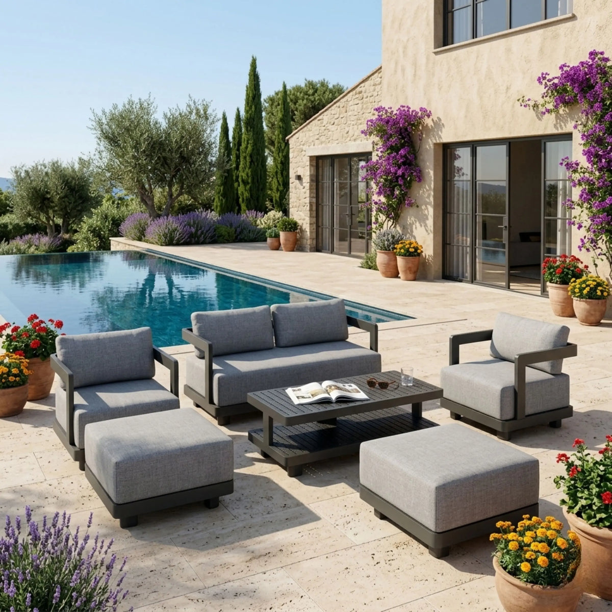 Anderson Teak Granada 6-Piece Granada Aluminum Deep Seating