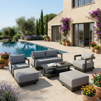 Anderson Teak Granada 6-Piece Granada Aluminum Deep Seating