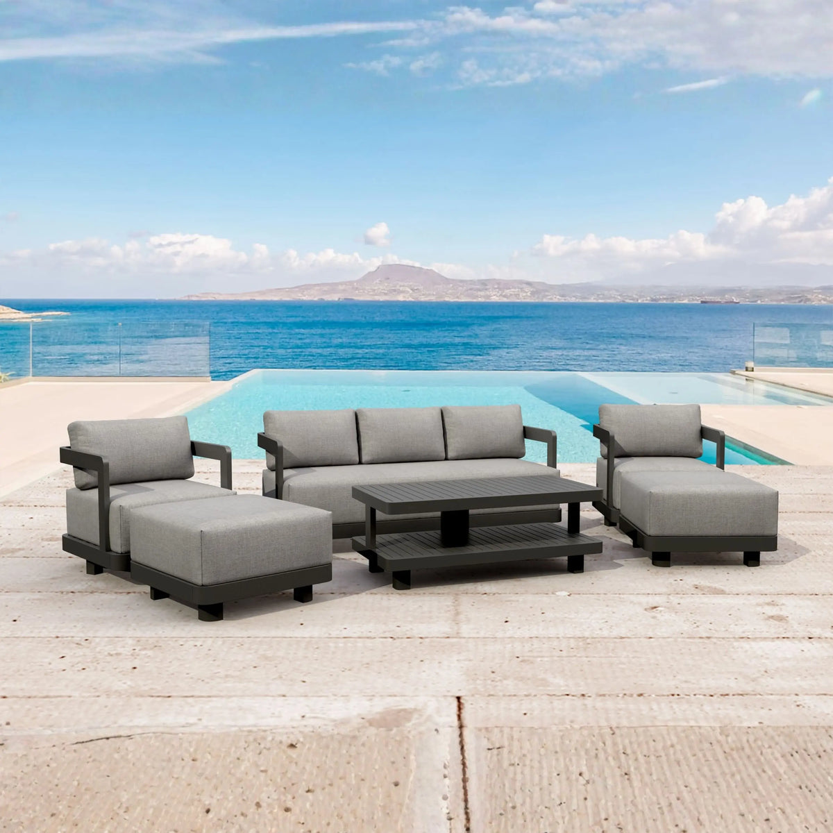 Anderson Teak Granada 6-Piece Granada Aluminum Deep Seating