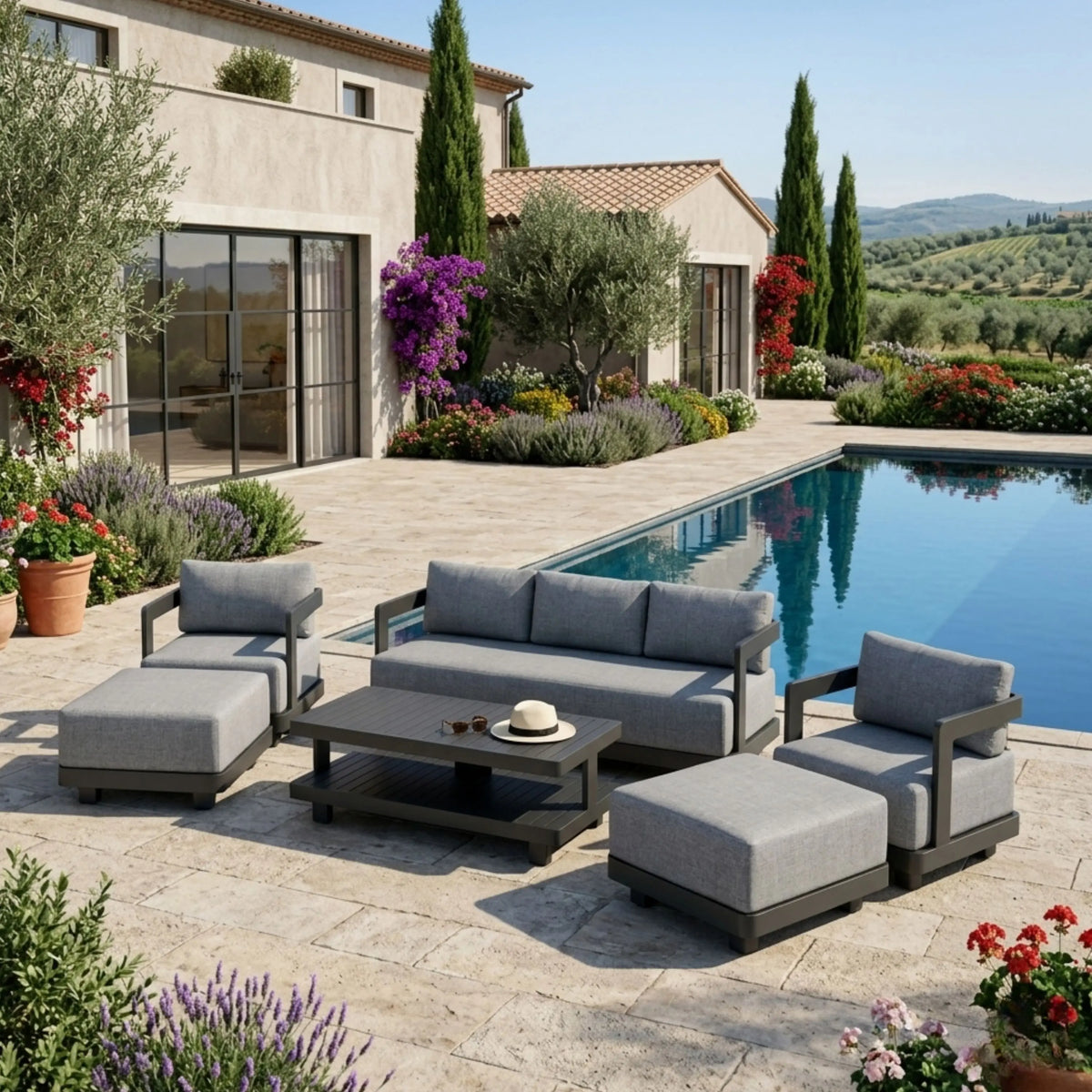 Anderson Teak Granada 6-Piece Granada Aluminum Deep Seating