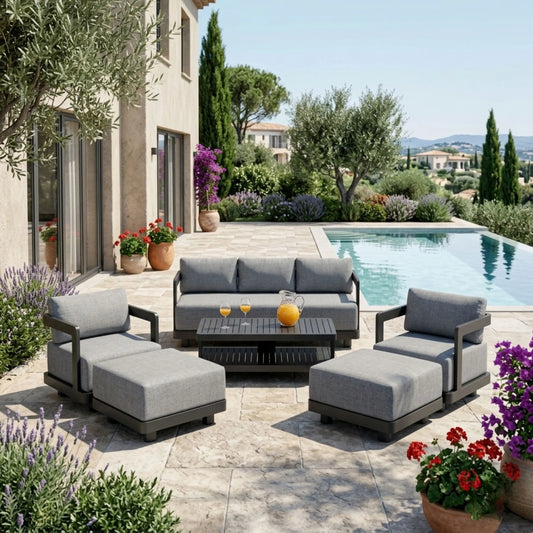 Anderson Teak Granada 6-Piece Granada Aluminum Deep Seating