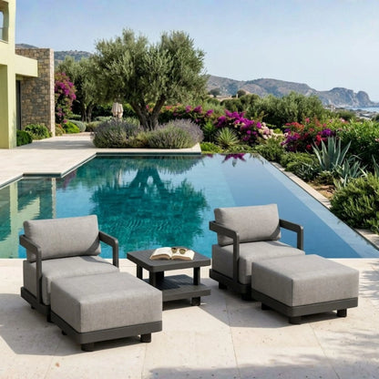 Anderson Teak Granada 5-Piece Aluminum Deep Seating