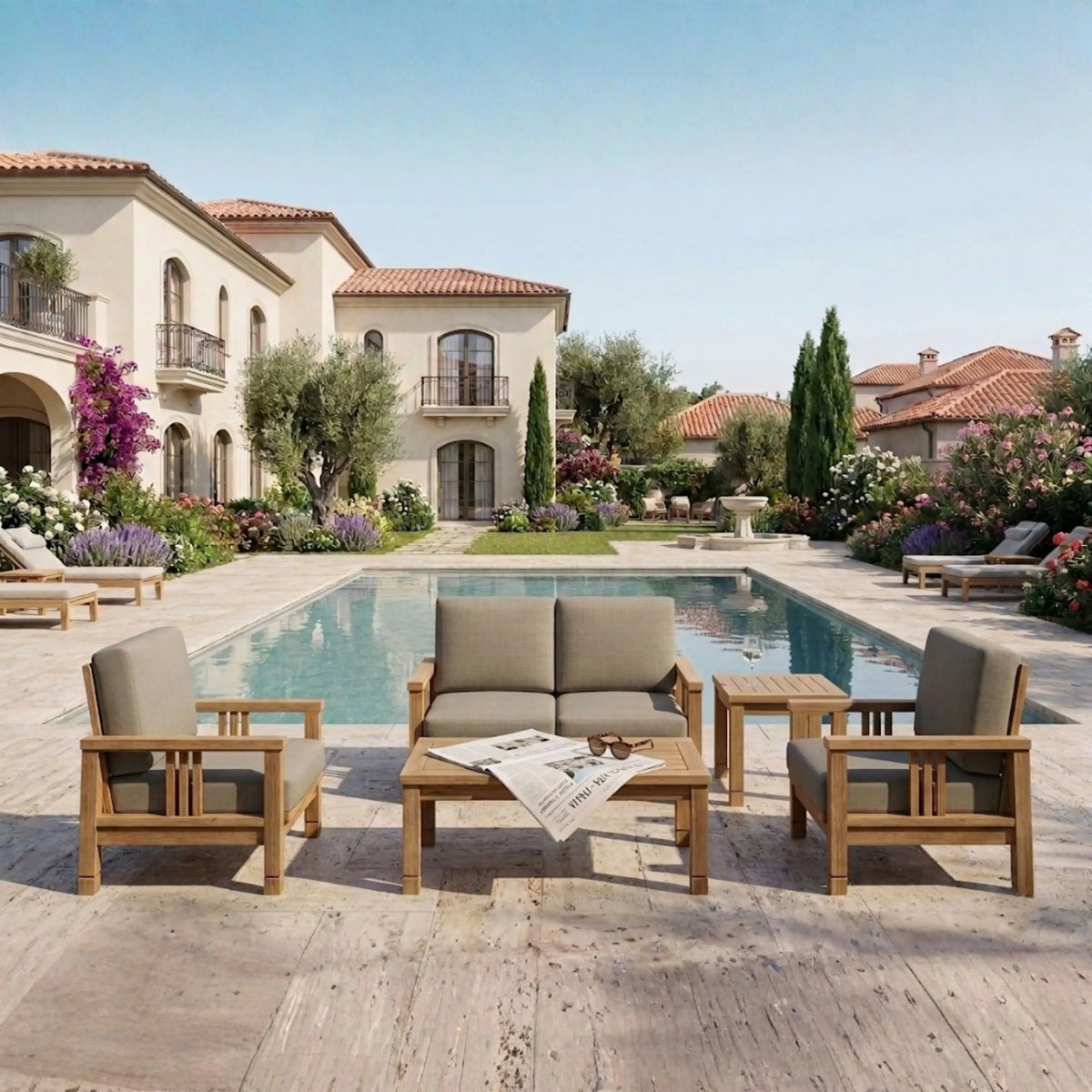 Anderson Teak SouthBay Deep Seating 5-Piece Conversation Set