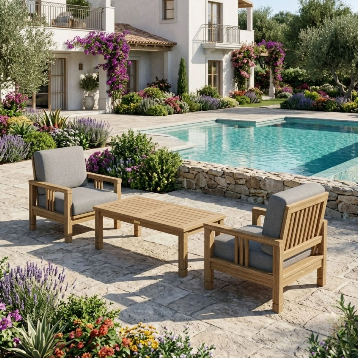Anderson Teak SouthBay Deep Seating 3-Piece Conversation Set