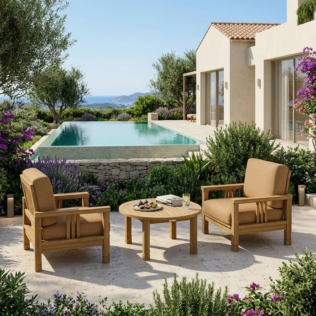 Anderson Teak SouthBay Deep Seating 3-Piece Conversation Set
