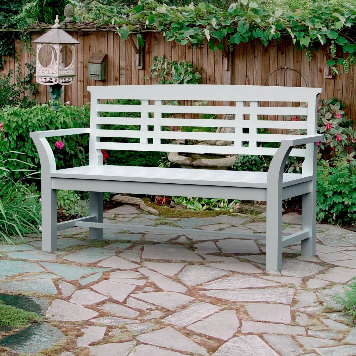 Anderson Teak Sakura 2-Seater Teak Bench In White Finish