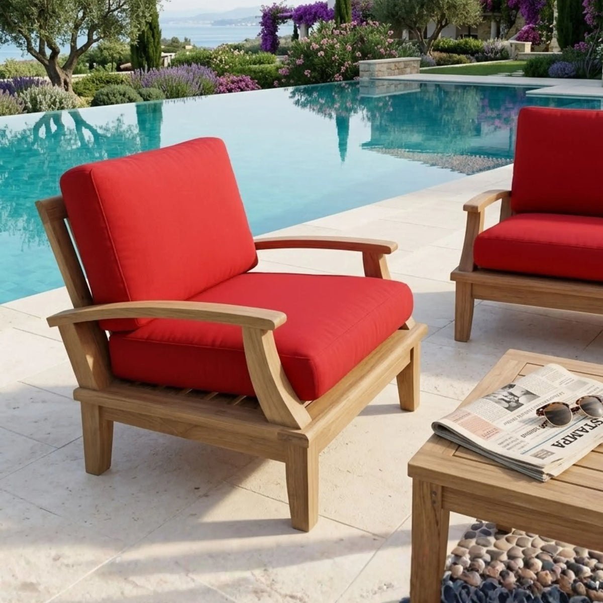 Anderson Teak Brianna Deep Seating Armchair + Cushion