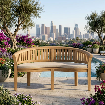 Anderson Teak Cushion for the Curve 3 Seater Bench Extra Thick Wood