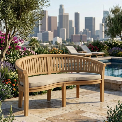 Anderson Teak Cushion for the Curve 3 Seater Bench Extra Thick Wood