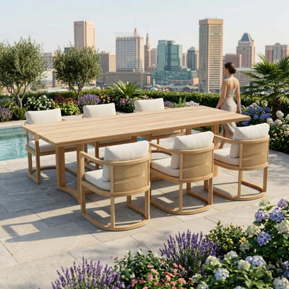 Anderson Teak Junus 7-Piece Dining Table Set