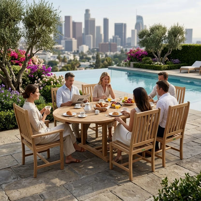 Anderson Teak Bahama Wilshire 7-Piece Extension Dining Set