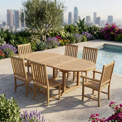 Anderson Teak Bahama Wilshire 7-Piece Extension Dining Set
