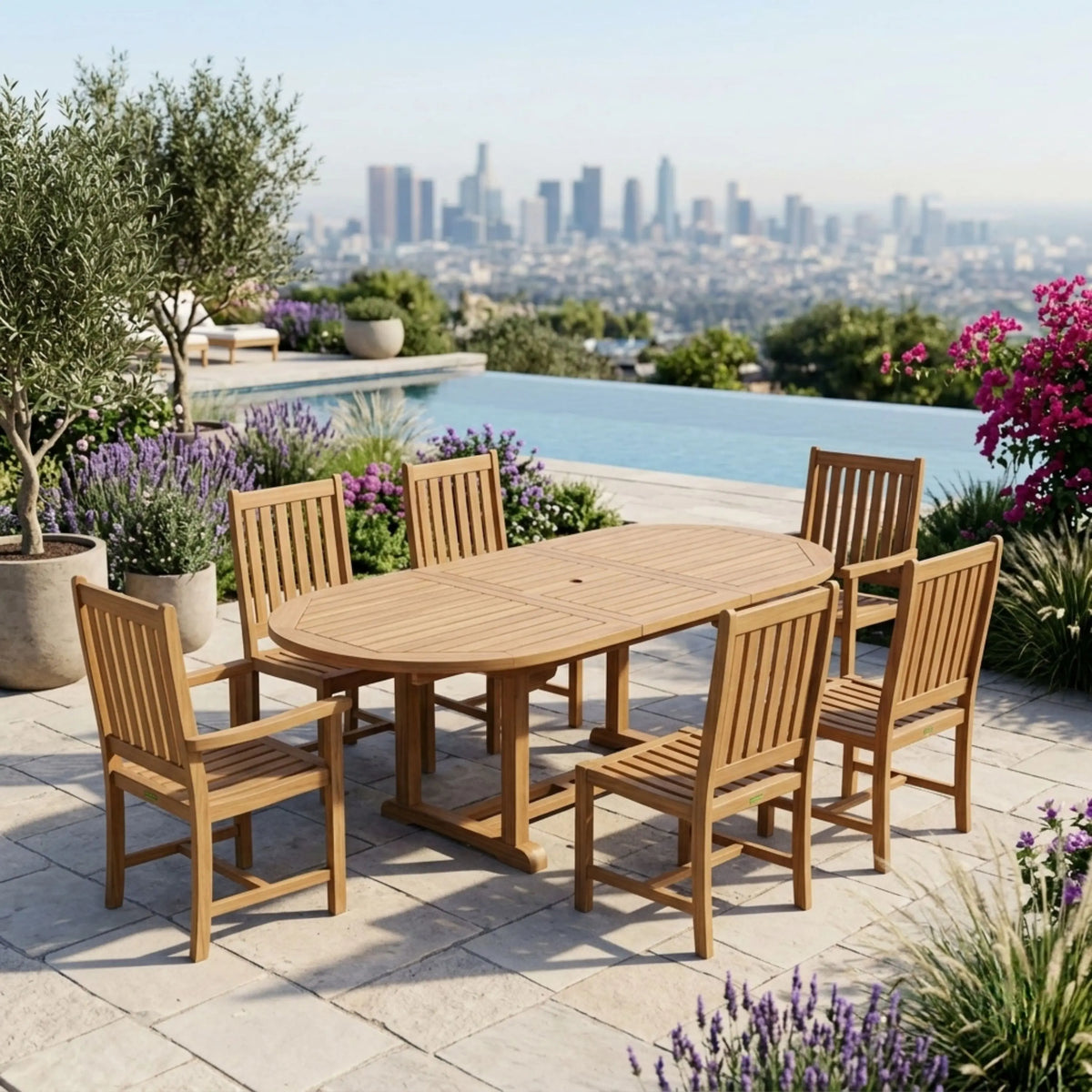 Anderson Teak Bahama Wilshire 7-Piece Extension Dining Set