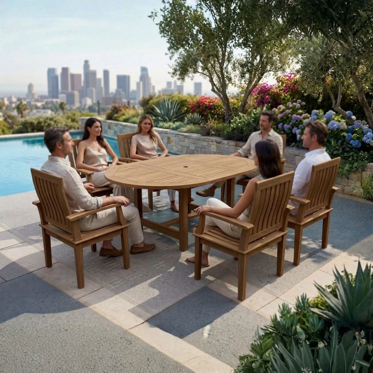 Anderson Teak Bahama Brianna 7-Piece Extension Dining Set
