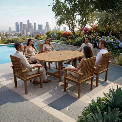 Anderson Teak Bahama Brianna 7-Piece Extension Dining Set