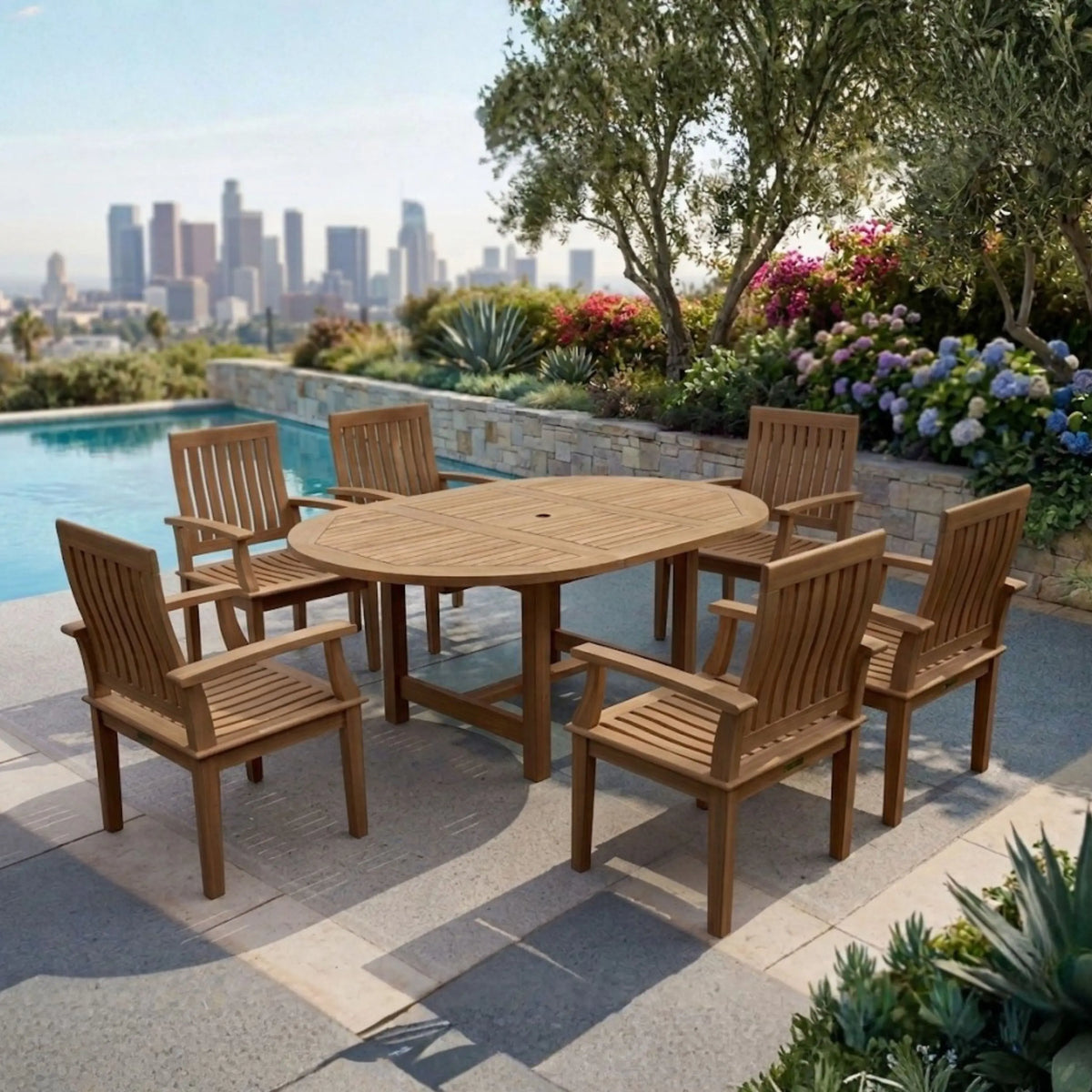Anderson Teak Bahama Brianna 7-Piece Extension Dining Set