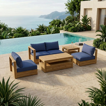 Anderson Teak Copacabana 5-Piece Modular Deep Seating Set