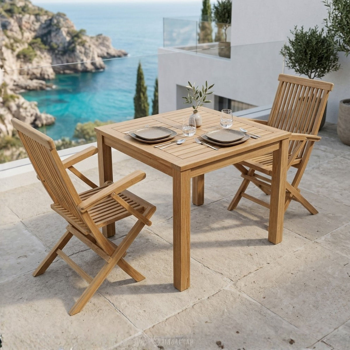 Anderson Teak Bahama Classic 3-Piece Bistro Table