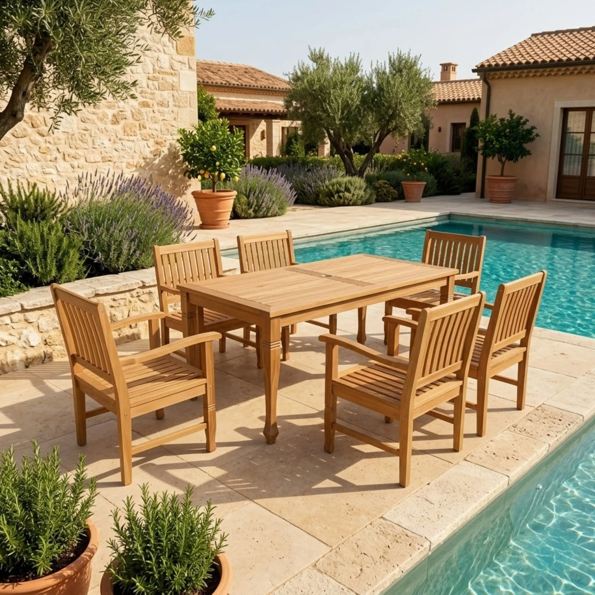 Anderson Teak Rockford 7-Piece Dining Set