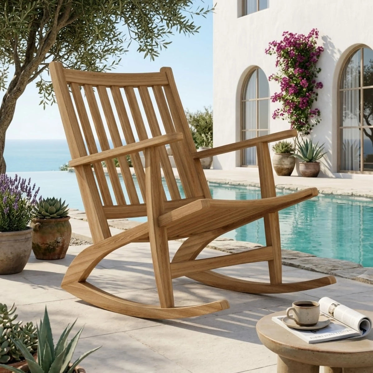 Anderson Teak Modern Rocking Armchair