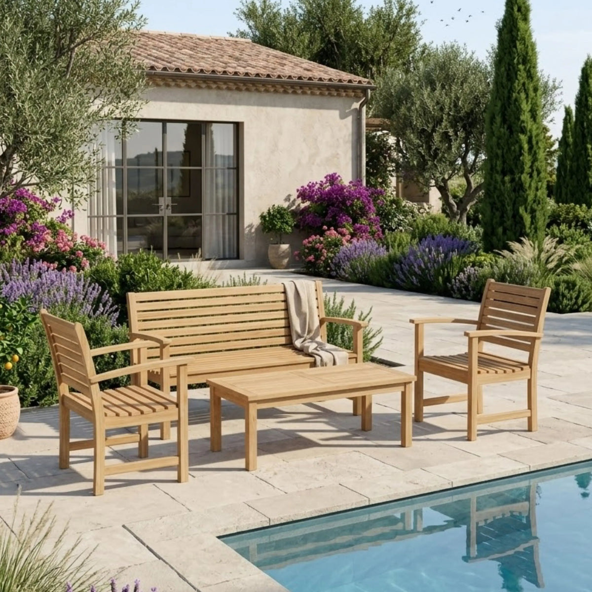 Anderson Teak Victoria Montage 4-Piece Conversation Set