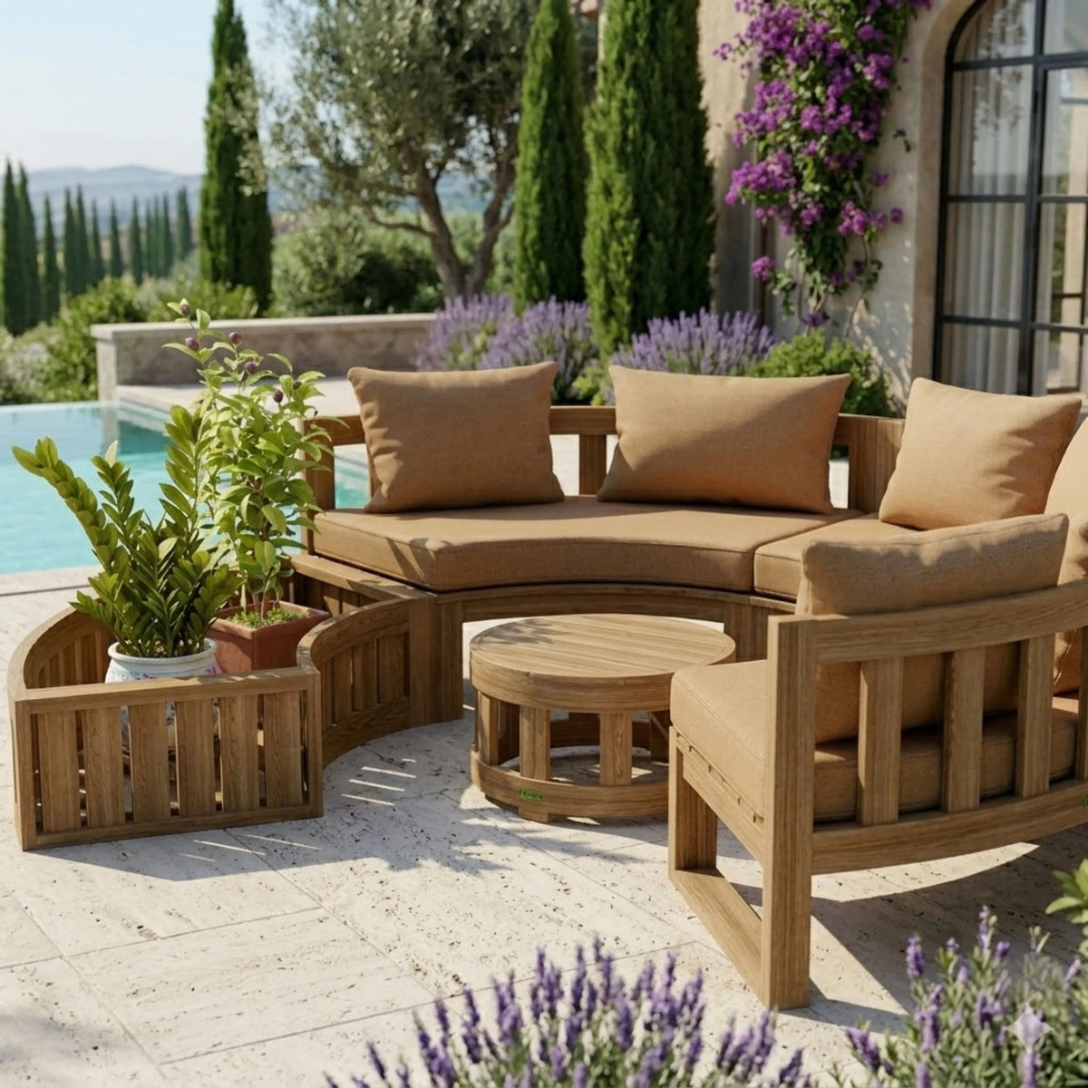 Anderson Teak Circular Modular Deep Seating Set