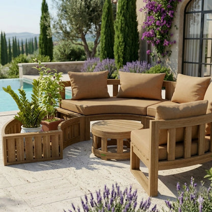 Anderson Teak Circular Modular Deep Seating Set