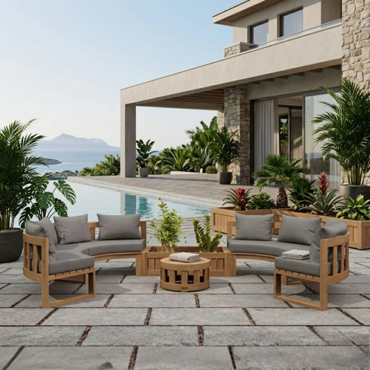 Anderson Teak Circular Modular Deep Seating Set