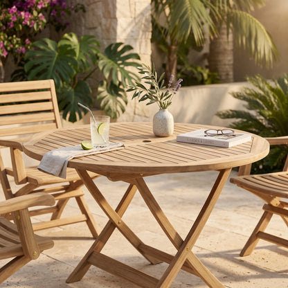 Anderson Teak Bahama 47" Round Folding Table