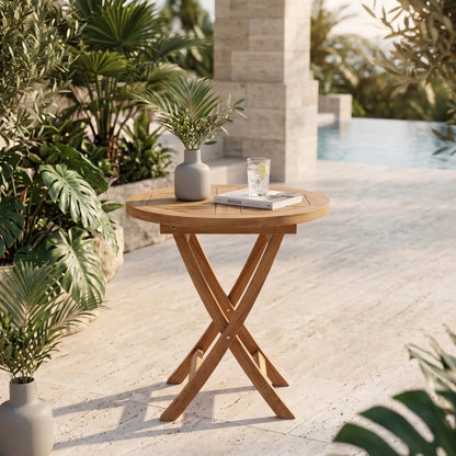 Anderson Teak Bahama 27" Round Bistro Folding Table