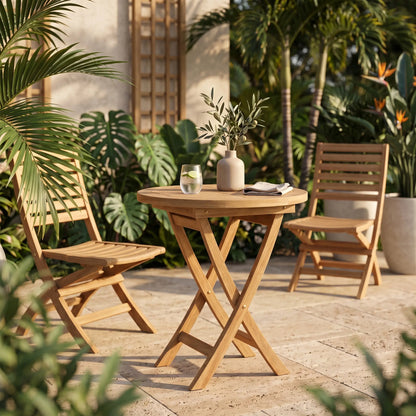 Anderson Teak Bahama 27" Round Bistro Folding Table
