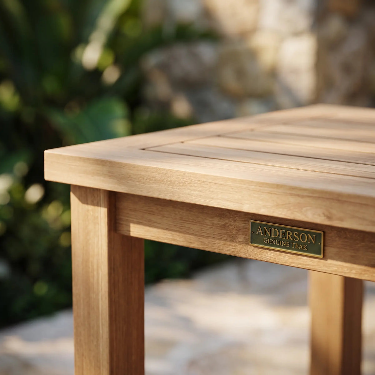 Anderson Teak 22" Square 2-Tier Side Table