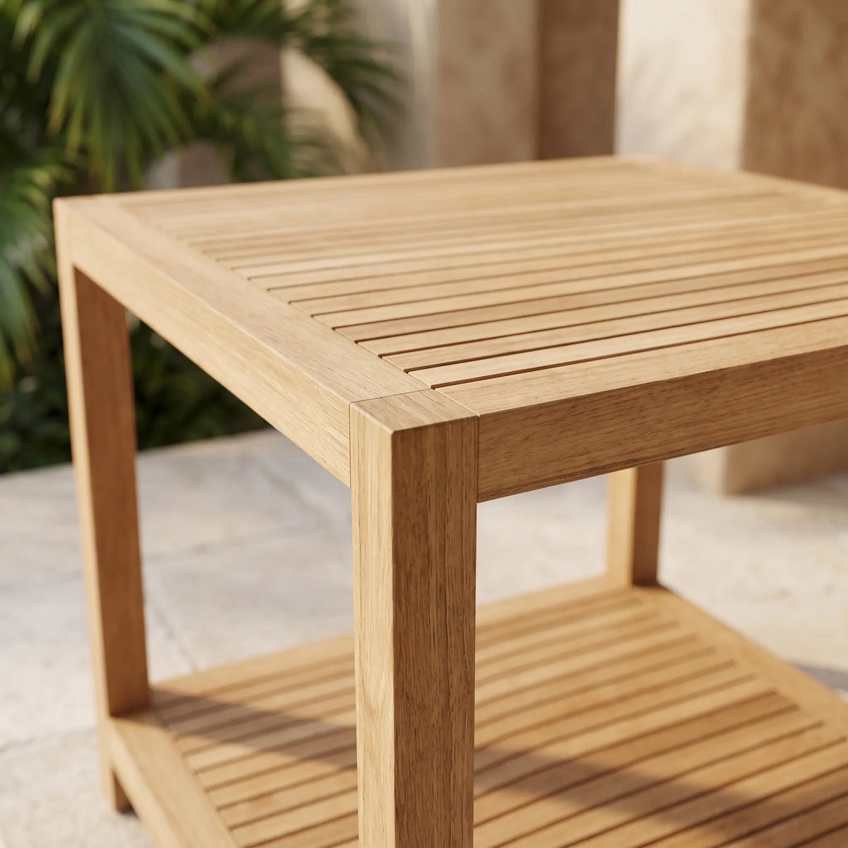 Anderson Teak Glenmore 22" Side Table w/ 1-Tier