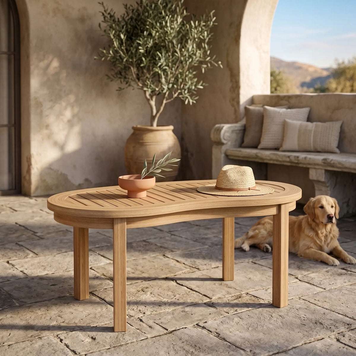 Anderson Teak Kidney Table (Curve Table)