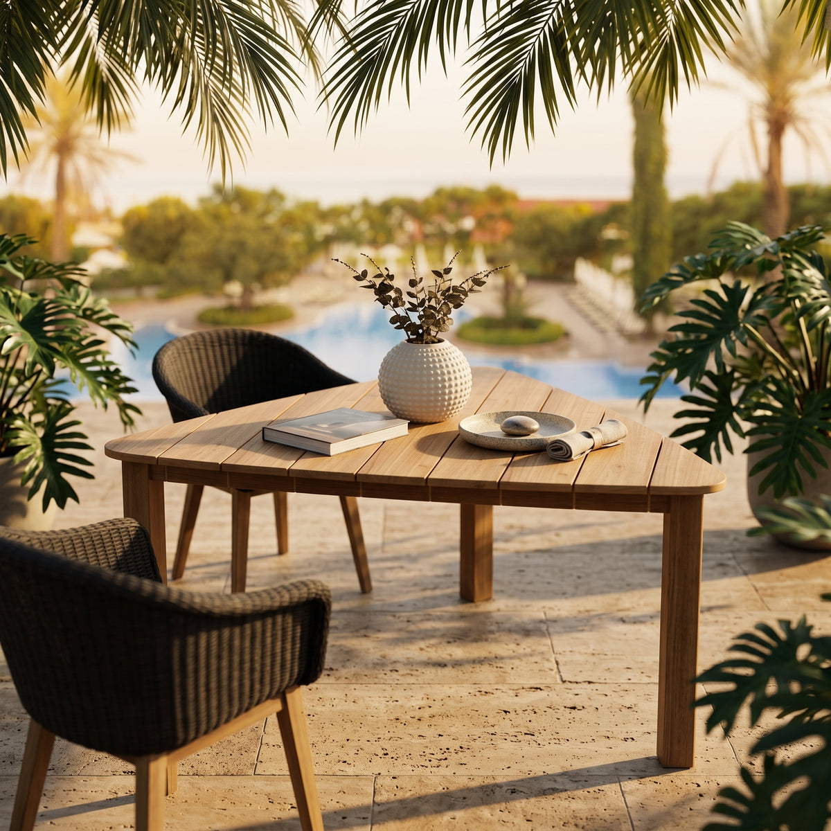 Anderson Teak Padua Triangle Table