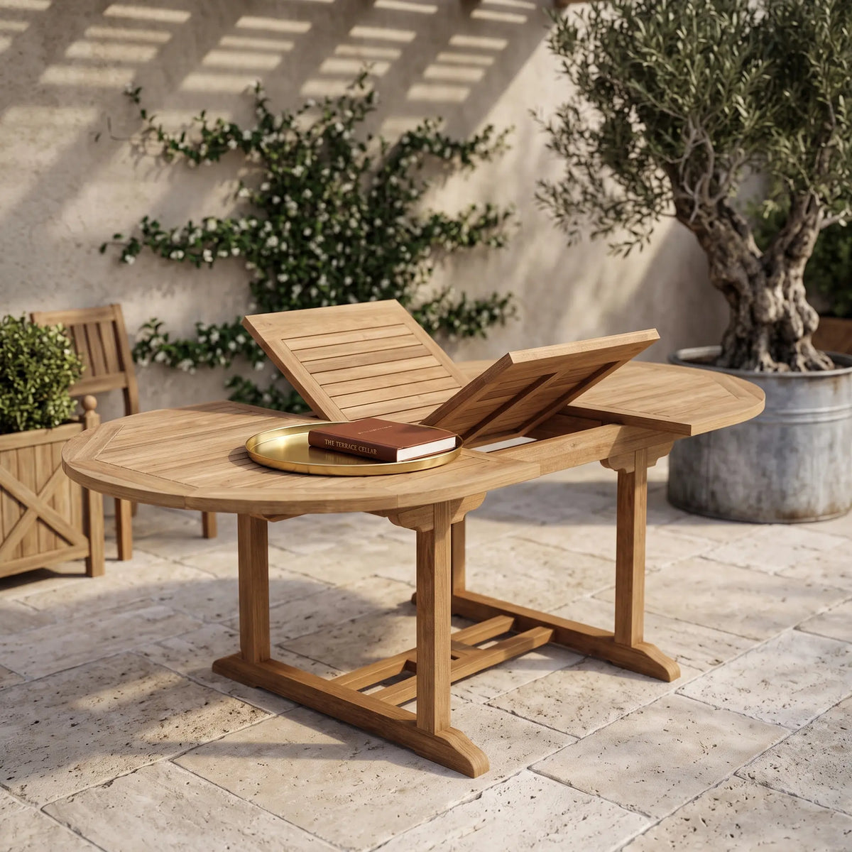 Anderson Teak Bahama 87" Oval Extension Table Extra Thick Wood