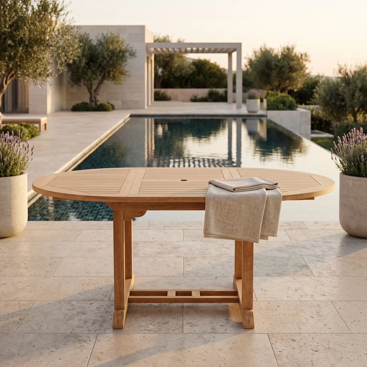 Anderson Teak Bahama 71" Oval Extension Table Extra Thick Wood