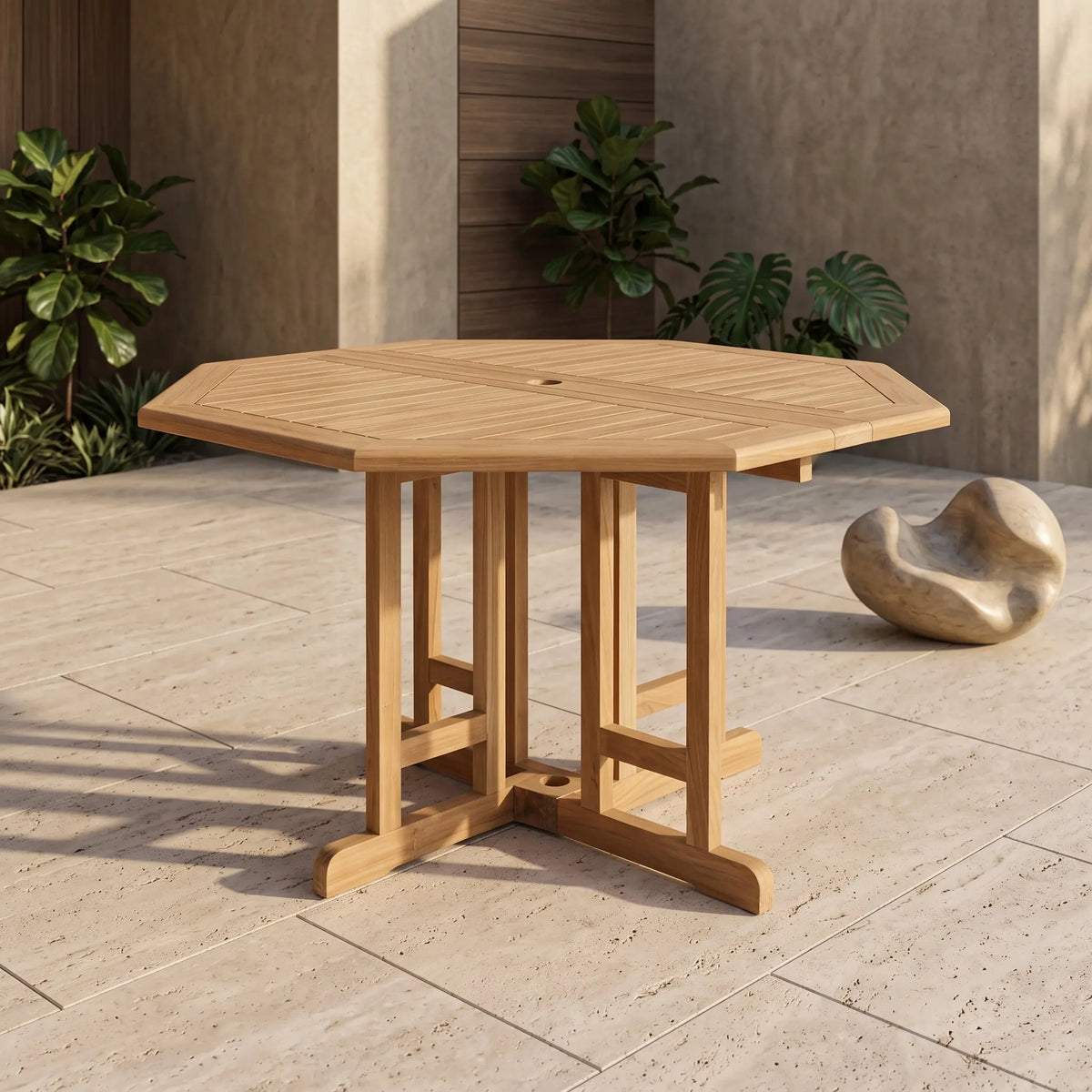 Anderson Teak Butterfly 47" Octagonal FoldingTable