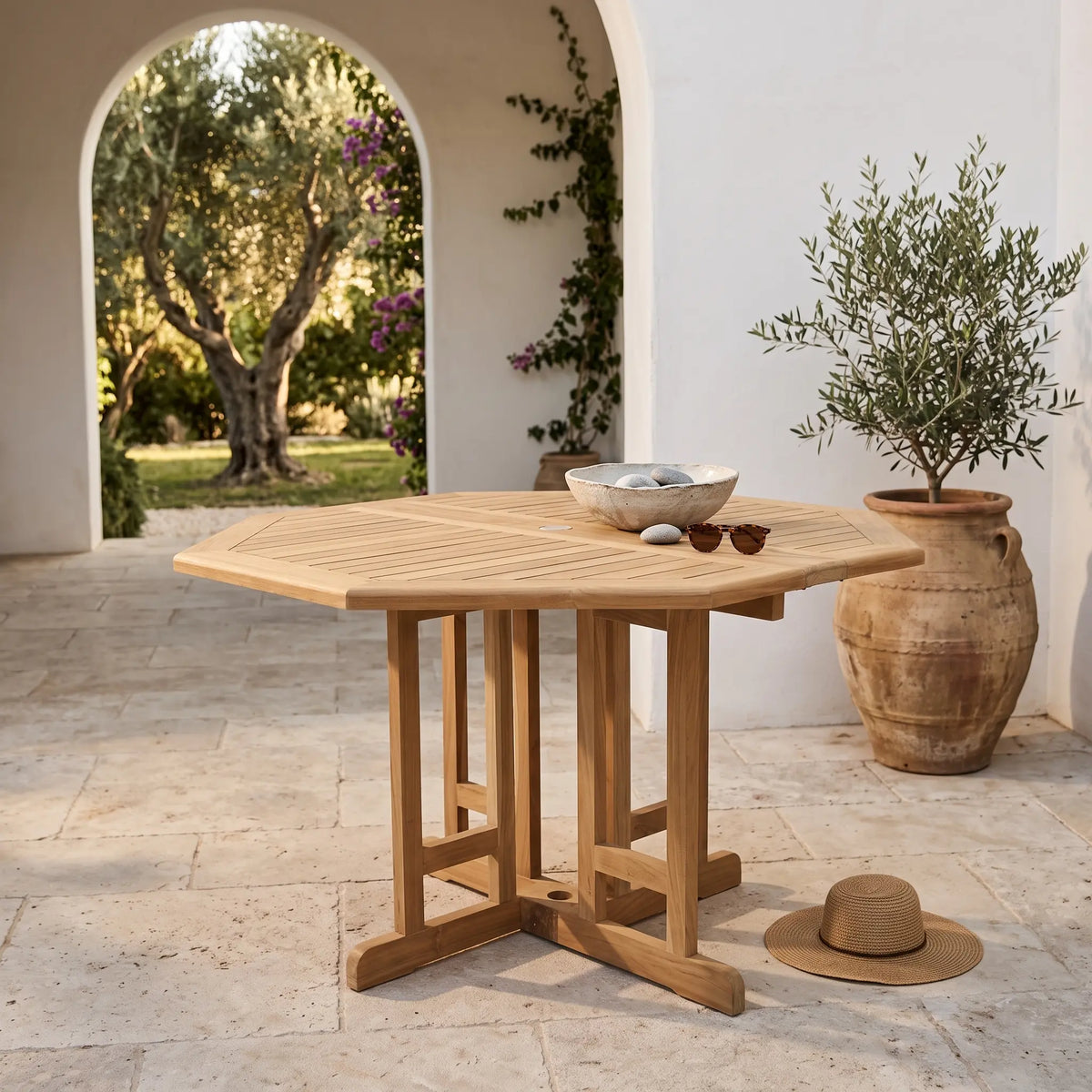 Anderson Teak Butterfly 47" Octagonal FoldingTable