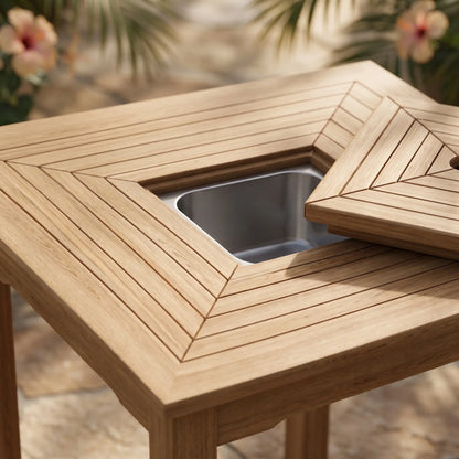 Anderson Teak Chatsworth Ice Chiller Bar Table