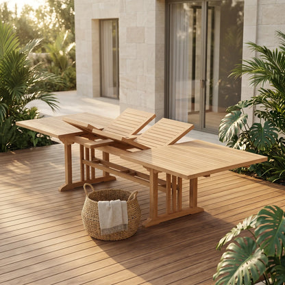 Anderson Teak Sahara 126" Rectangular Double Ext. Table