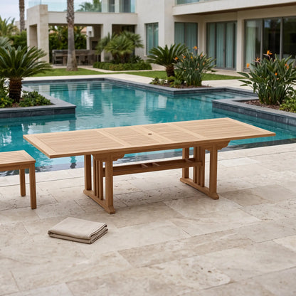 Anderson Teak Sahara 106" Rectangular Double Ext. Table