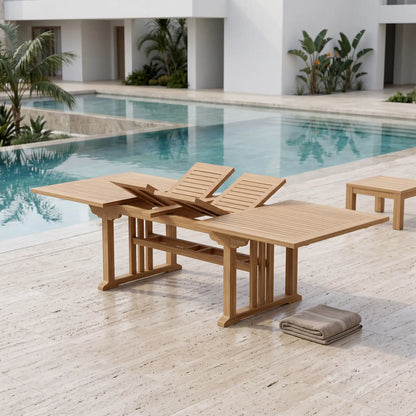 Anderson Teak Sahara 106" Rectangular Double Ext. Table