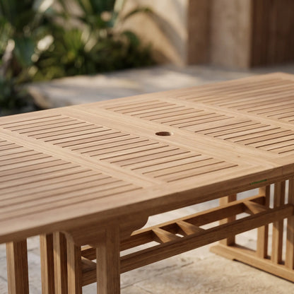 Anderson Teak Sahara 106" Rectangular Double Ext. Table