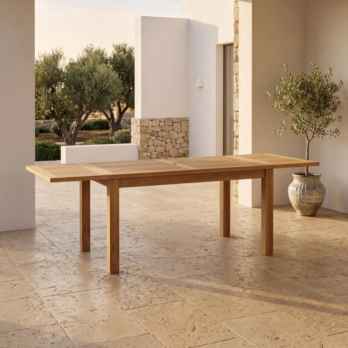 Anderson Teak Bahama 95" Rectangular Table w/ Double Leaf Extensions